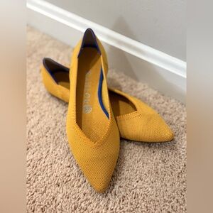 Rothys marigold yellow pointed flat 8W